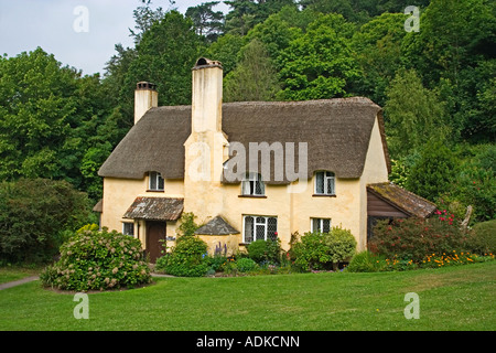 Thatched Cottage at Selworthy Green, Somerset, UK Stock Photo