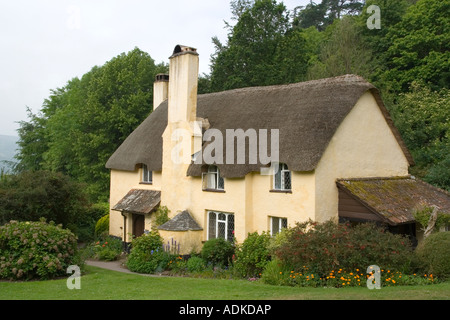 Thatched Cottage at Selworthy Green, Somerset, UK Stock Photo