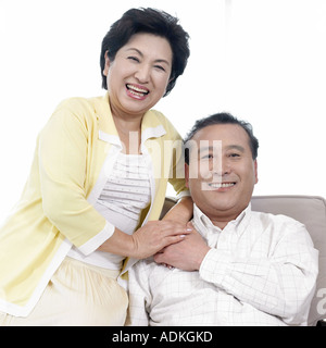 an old couple holding each other s hands Stock Photo