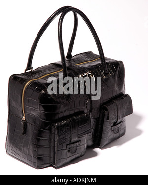 Black Leather Travel Bag. Picture by Paddy McGuinness paddymcguinness Stock Photo