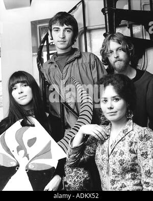 INCREDIBLE STRING BAND Scottish music group in 1968 with Mike Heron at left and Robin Williamson.Others not identified Stock Photo