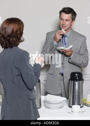 Office workers having a coffee break Stock Photo