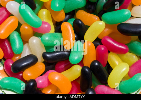 Close-up multi-colored jelly beans Stock Photo