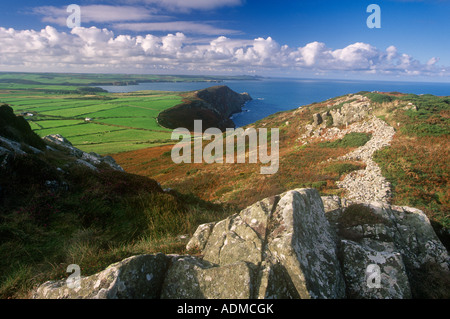 St Davids Head from Garn Fawr Near Fishguard Pembrokeshire Dyfed West Wales UK Stock Photo
