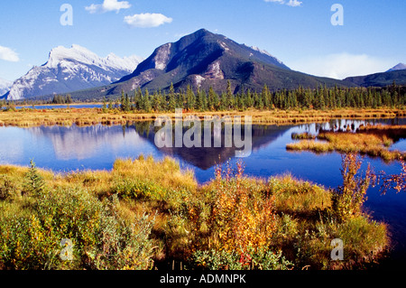 Vermillion Lakes in Banff nationalpark Stock Photo