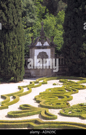 Vila Real, Casa de Mateus, Formaler Garten mit Buchsbaumzier Stock Photo