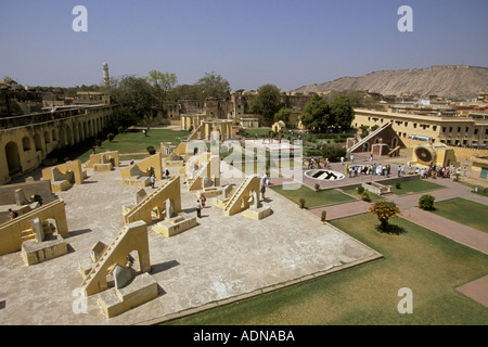 India Rajasthan Jaipur Jantar Mantar Royal Observatory Stock Photo