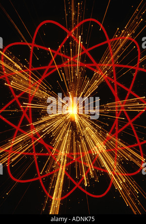 Light zooming or stars expanding Stock Photo