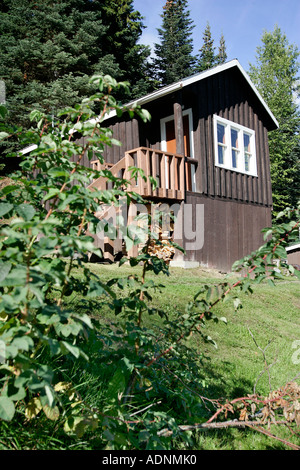 Lodge at Babine lake in British Columbia, Canada Stock Photo