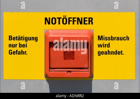 Emergency switch Stock Photo