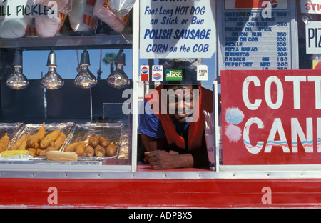 Food vendor at country fair Stock Photo