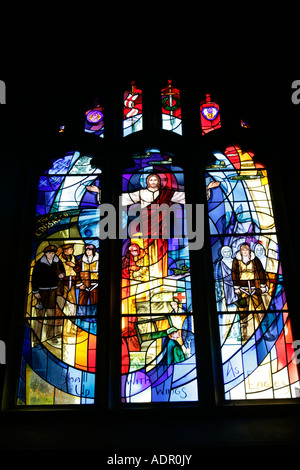 The Window of the Crusaders, Little Easton church, Essex East Anglia, England UK Stock Photo