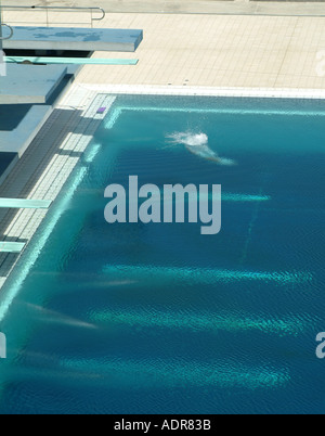 Olympic diving pool Montjuic Barcelona Spain Stock Photo