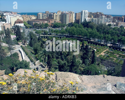 Pedro Luis Alonso Gardens and the Bull Ring, Malaga City, Andalucia, Spain, Europe, Stock Photo