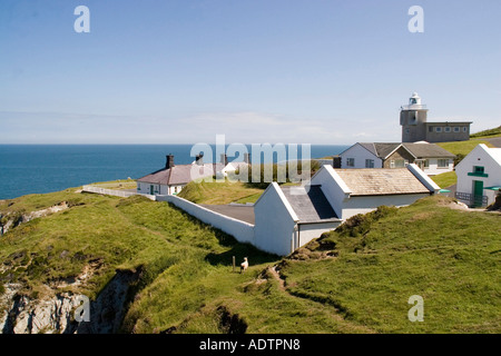 Bull point lighthouse near Mortehoe north devon first built in 1879 Stock Photo