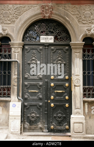 OLD DOOR IN GALATA, ISTANBUL, TURKEY Stock Photo