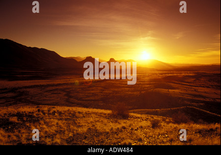 South Africa, sunset in Trapsumtjies mountains Stock Photo