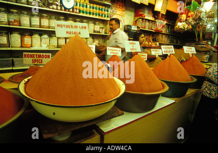 Indian Market and Curry, Victoria Market, Durban, Kwazulu-Natal, South Africa Stock Photo