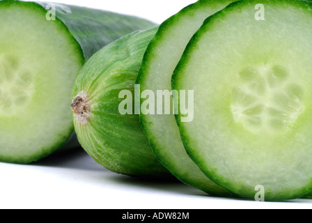 Sliced English Cucumber Salad Vegetable Stock Photo