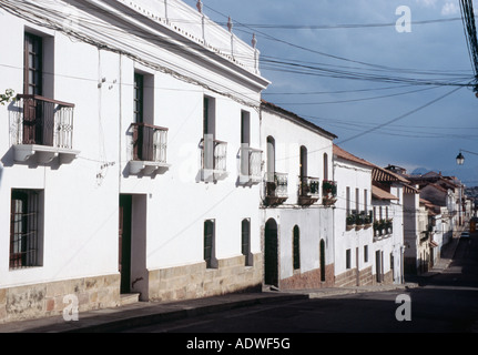 Colonial architecture - Sucre, Chuqisaca, BOLIVIA Stock Photo