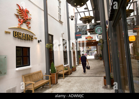 Wales Cardiff Centre St Mary Street The Old Brewery restaurant quarter Stock Photo