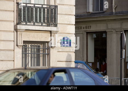 Rue de Rivoli street sign Paris France Stock Photo