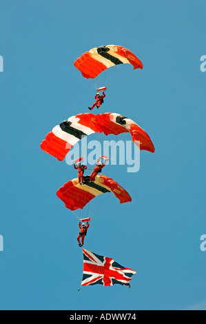 The British Army s Red Devils Parachute Display Team in action Stock Photo