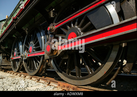 railway, Confederacion, tren de vapor, Spain railroad, train, locomotive, old, antique, steam, snow, cold Stock Photo