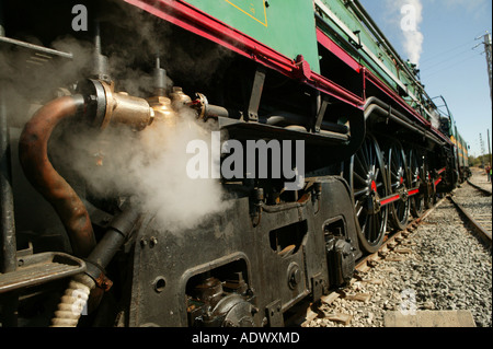 railway, Confederacion, locomotora, tren de  vapor, Spain railroad, train, locomotive, old, antique, steam Stock Photo