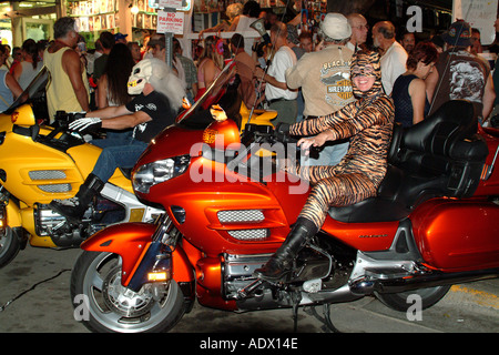 Fantasy Fest revellers on Duval Street Key West Florida Keys Fl USA Stock Photo