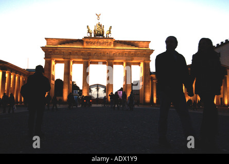 Berlin the Brandenburger Tor by night Stock Photo