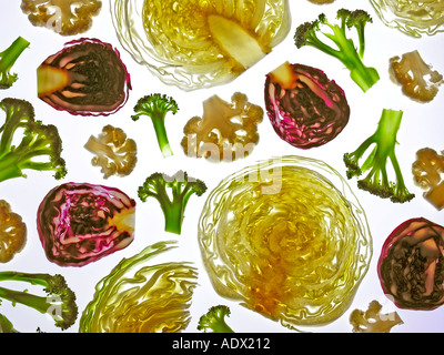 Assorted cabbages Stock Photo