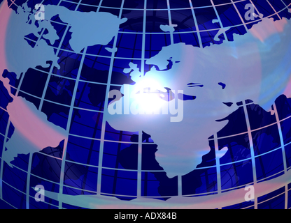 Illustrations world geography meridian silhouette shadow map globe miscellaneous background texture Stock Photo