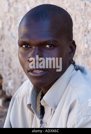 Young African man on the Ilha de Mozambique Mozambique Island a World Heritage Site Stock Photo
