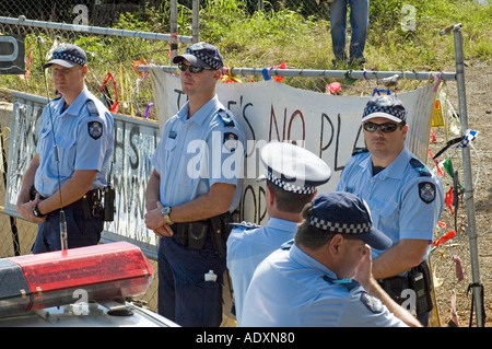 Maleny protest against the building of a Woolworths supermarket 3670 Stock Photo