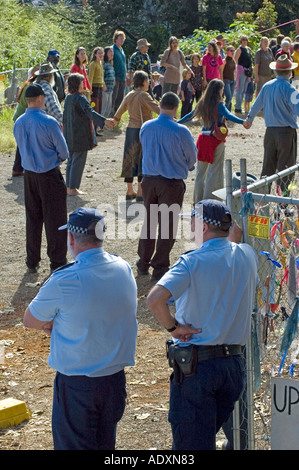 Maleny protest against the building of a Woolworths supermarket 3671 Stock Photo