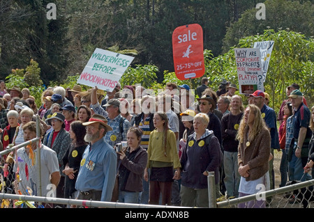 Maleny protest against the building of a Woolworths supermarket 3681 Stock Photo