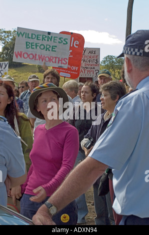 Maleny protest against the building of a Woolworths supermarket 3690 Stock Photo