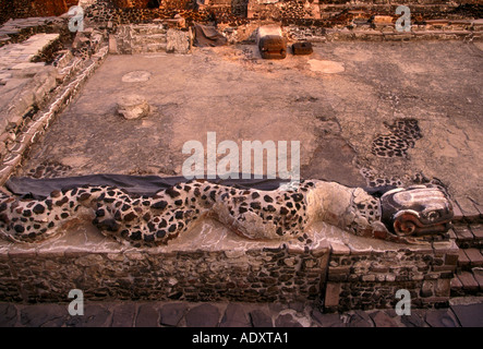 carved feathered serpent, Museo del Templo Mayor, Mexico City, Federal District, Mexico Stock Photo