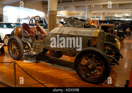 1908 Vanderbilt Cup winning 1906 Locomobile Old 16 on display at the Henry Ford Museum in Dearborn Michigan Stock Photo