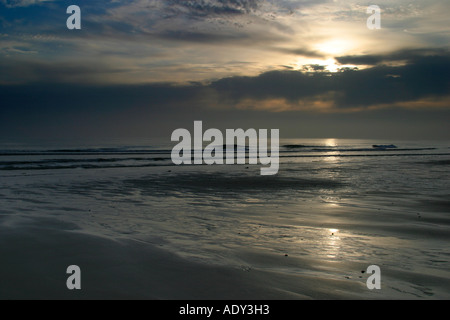 Sunrise at Bamburgh in Northumberland UK Stock Photo