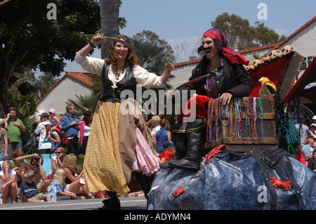 Summer Solstice Parade Santa Barbara Stock Photo