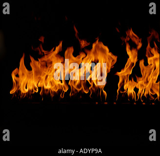 Flames against a black background suitable for comping Stock Photo