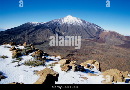 Mount Pico del Teide in Teide National Park Tenerife Canary Islands Spain Stock Photo