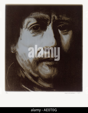 Rembrandt van Rijn 1606-1669 Silkscreen made of a painting by nick oudshoorn in 1998 Stock Photo