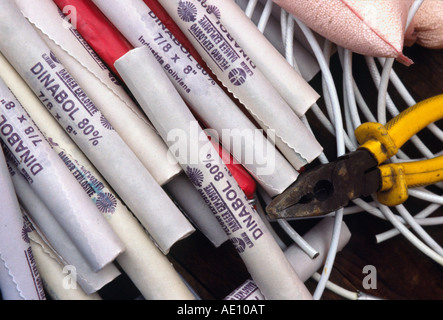 Explosives - Potosi BOLIVIA Stock Photo