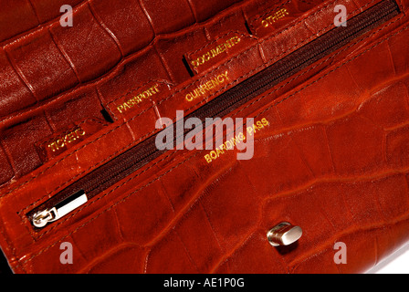 A Brown leather purse. Picture by Paddy McGuinness paddymcguinness Stock Photo