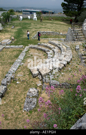 Greek Theatre Akrai Palazzolo Acreide Sicily Italy Stock Photo