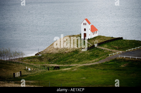 Lutheran Church, Lake Pingvallavatn, Reykjavík,  Iceland Stock Photo