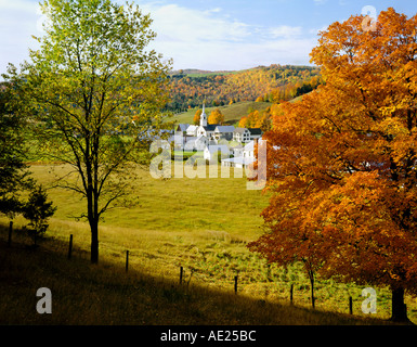 village of East Corinth in Vermont USA during fall foliage season Stock Photo